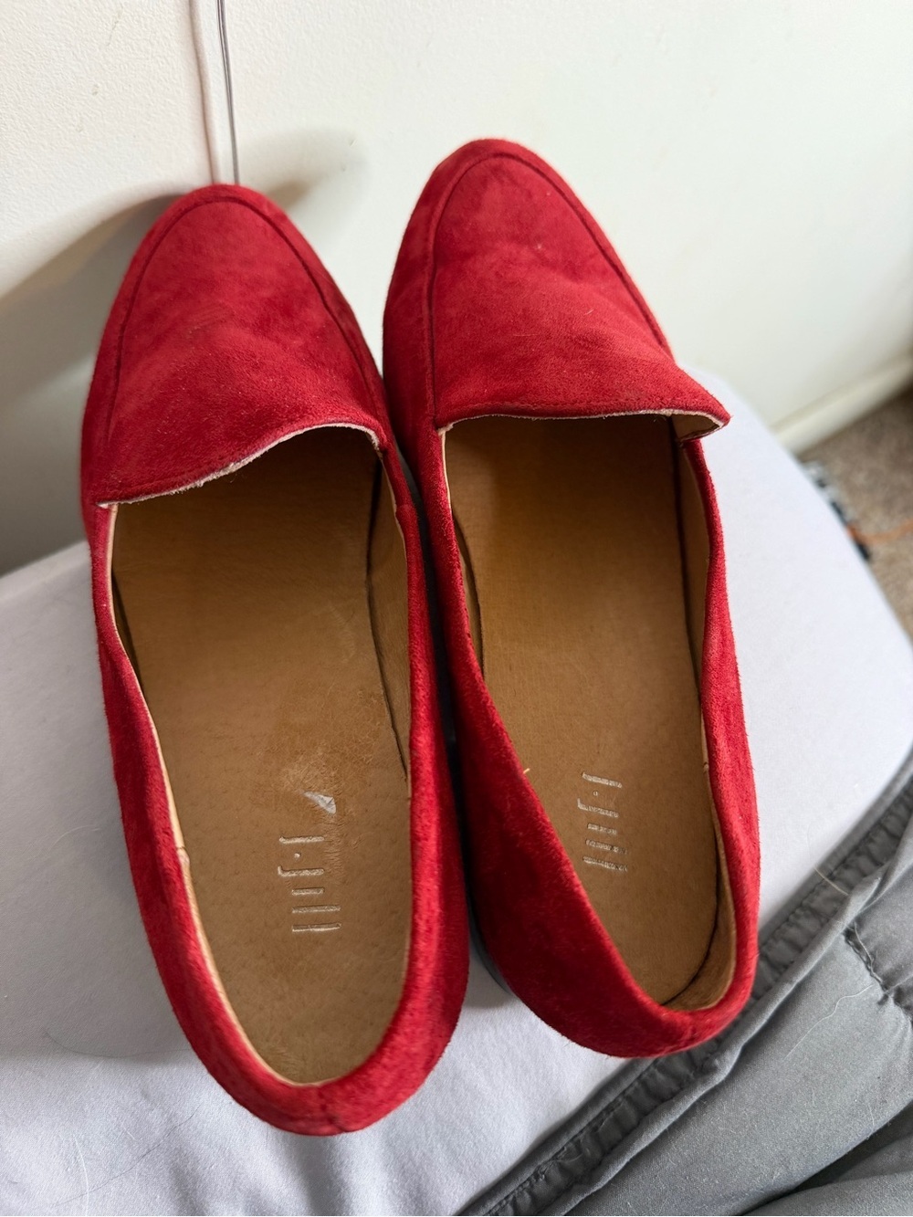 J. Jill Red Suede Women's Loafers - Picture 4 of 9